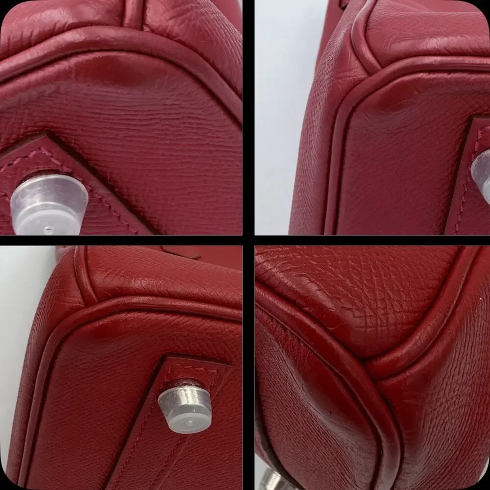 Hermes Birkin 30 Vibrant Red Epsom Palladium PHW Stamp X 2016